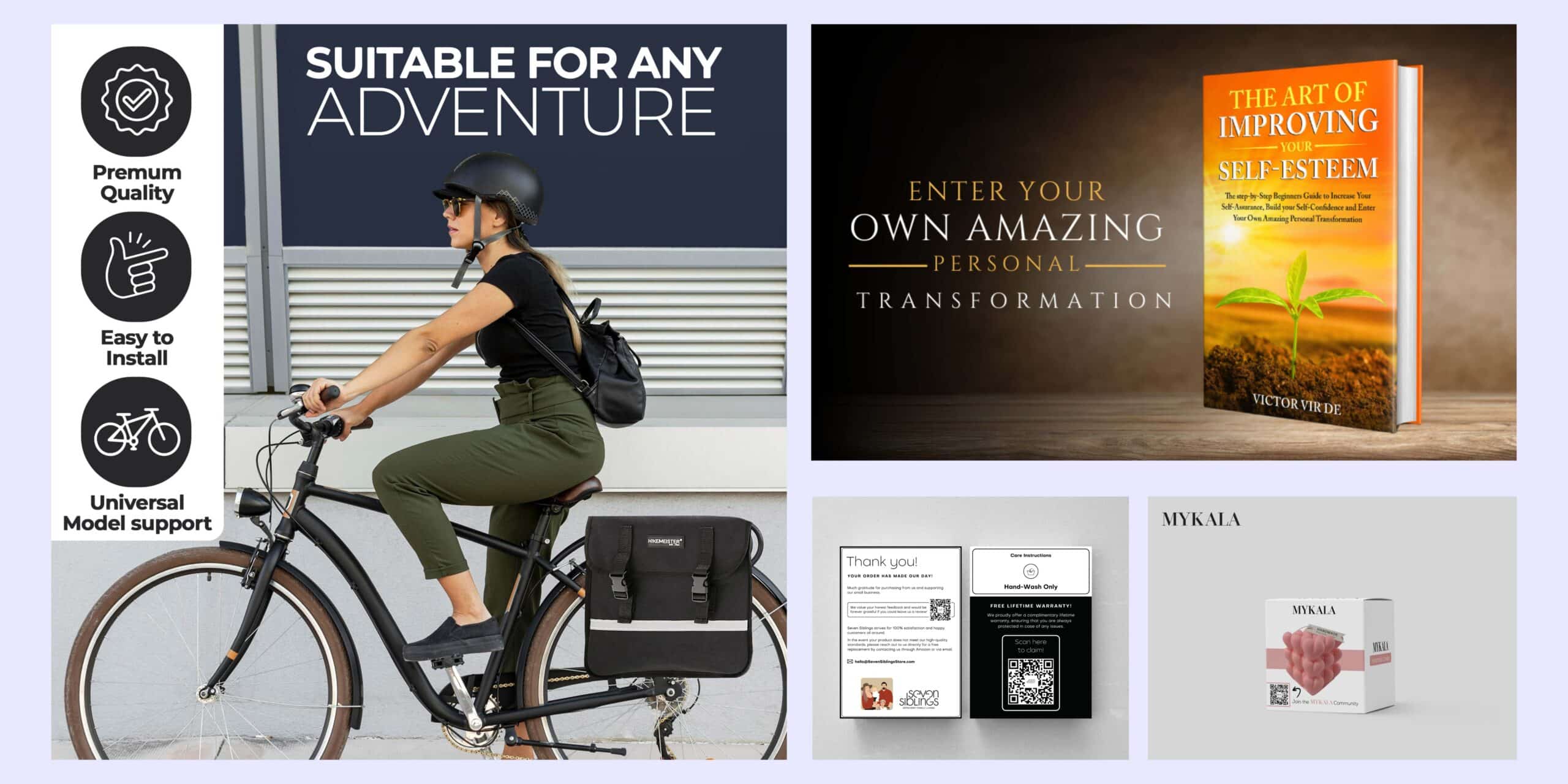 Image optimization of a product advertisement for a self-improvement book to encourage buyers to make a purchase