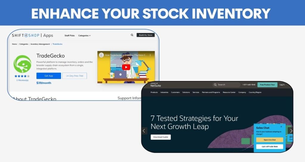 TradeGecko Tool for amazon stock inventory