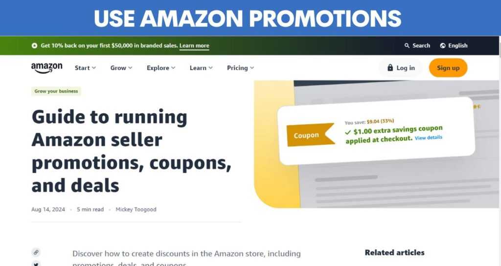 Use Amazon Promotions