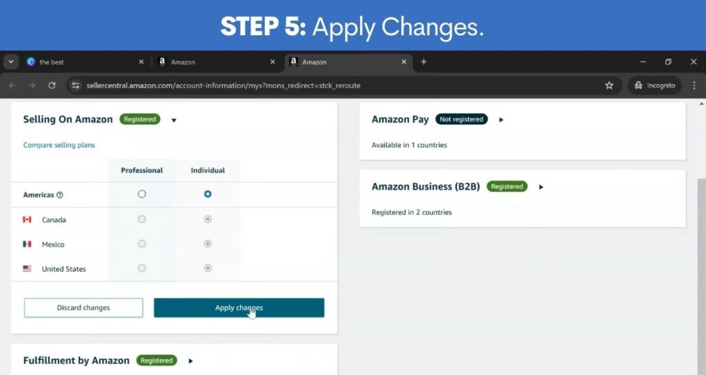 Apply changes